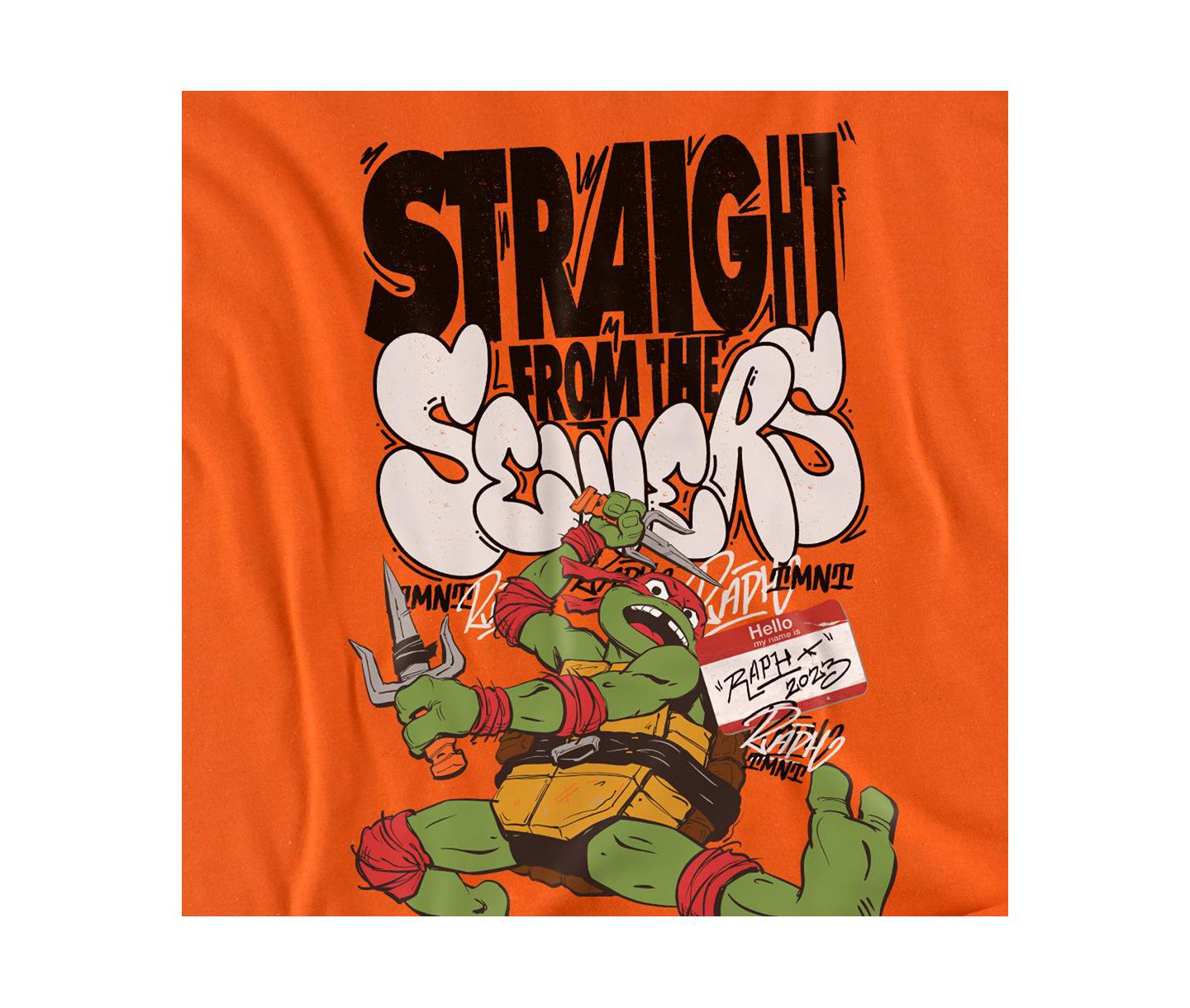 Мужская футболка Teenage Mutant Ninja Turtles Tmnt Mutant Mayhem Raph Sewers, цвет: Оранжевый — фото 2