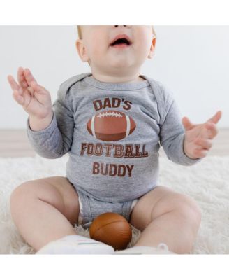 Baby Boy Dad's Football Buddy Long Sleeve Bodysuit