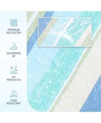 9FT Outdoor Patio Market Umbrella Aluminum Frame with Push Button Tilt Crank and 8 Steel Ribs, UV Protection Waterproof, for Garden Deck Backyard and Pool.