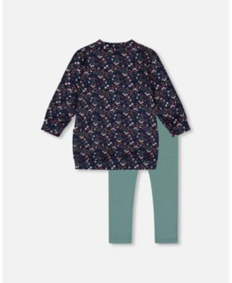 Baby Girl Tunic and Leggings Set Navy Floral - Baby