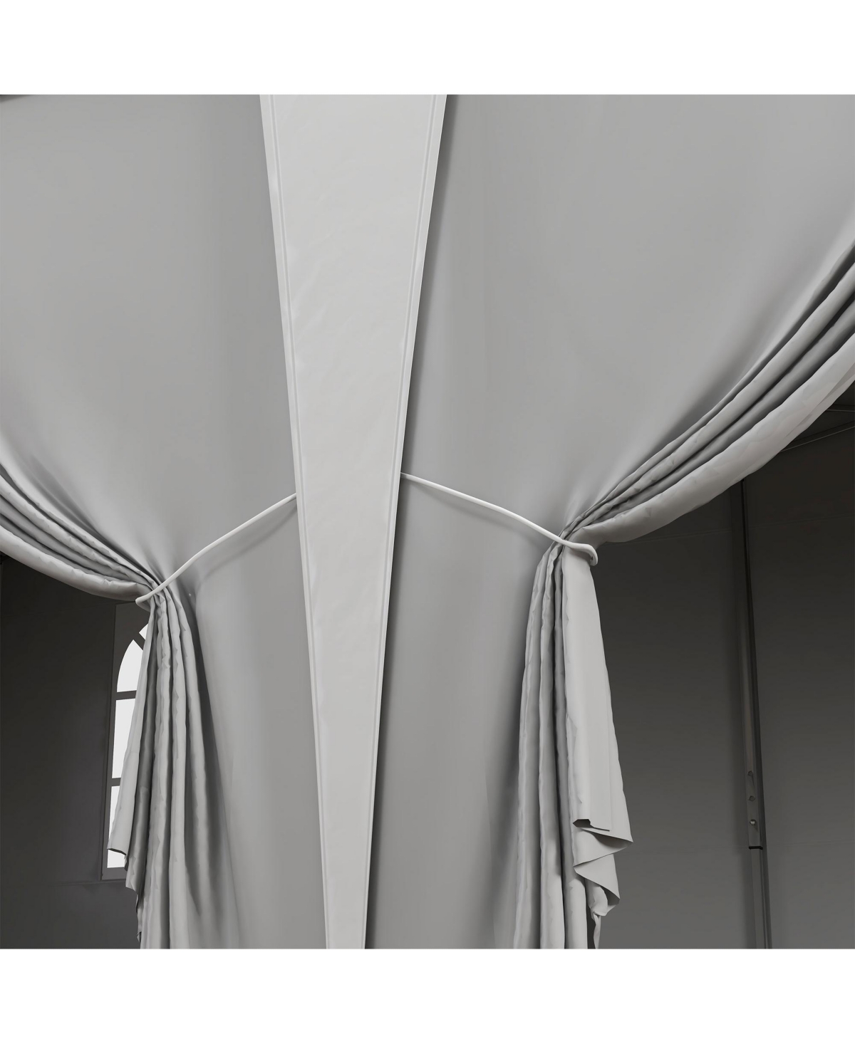 Outsunny 232.25" x 117" Pop Up Canopy w/ Sidewall Window Adjustable Height