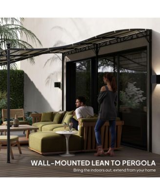 10' x 16' Outdoor Pergola Canopy, Metal Patio Canopy, Dark