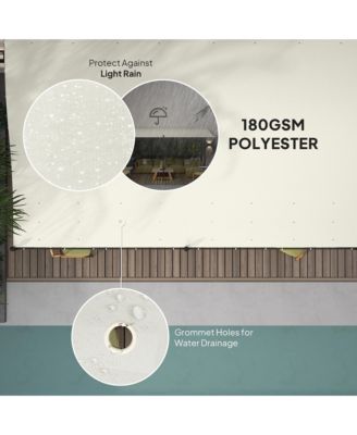 10' x 20' Outdoor Pergola Canopy, Metal Patio Canopy, Dark