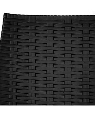 Kent Outdoor White Table With 2 Black Chairs Dining Set