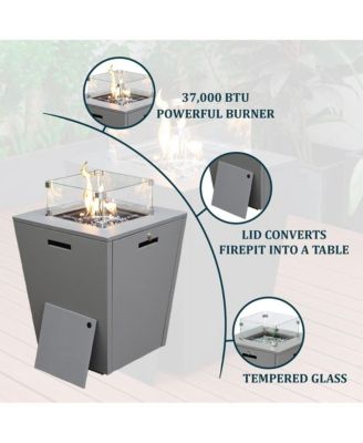 Grey Aluminum Outdoor Patio Chaise Lounge Chair