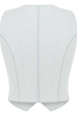 Women's Myla Denim Top - Cut-Out Vest