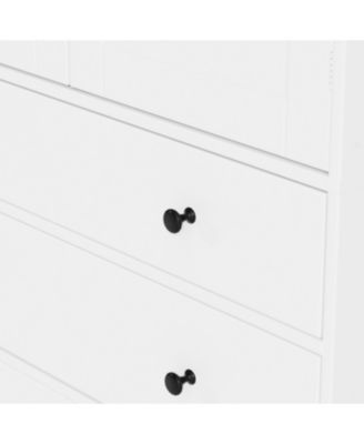 77" Freestanding Tall Kitchen Pantry Cabinet with Drawers and Adjustable Door Shelves