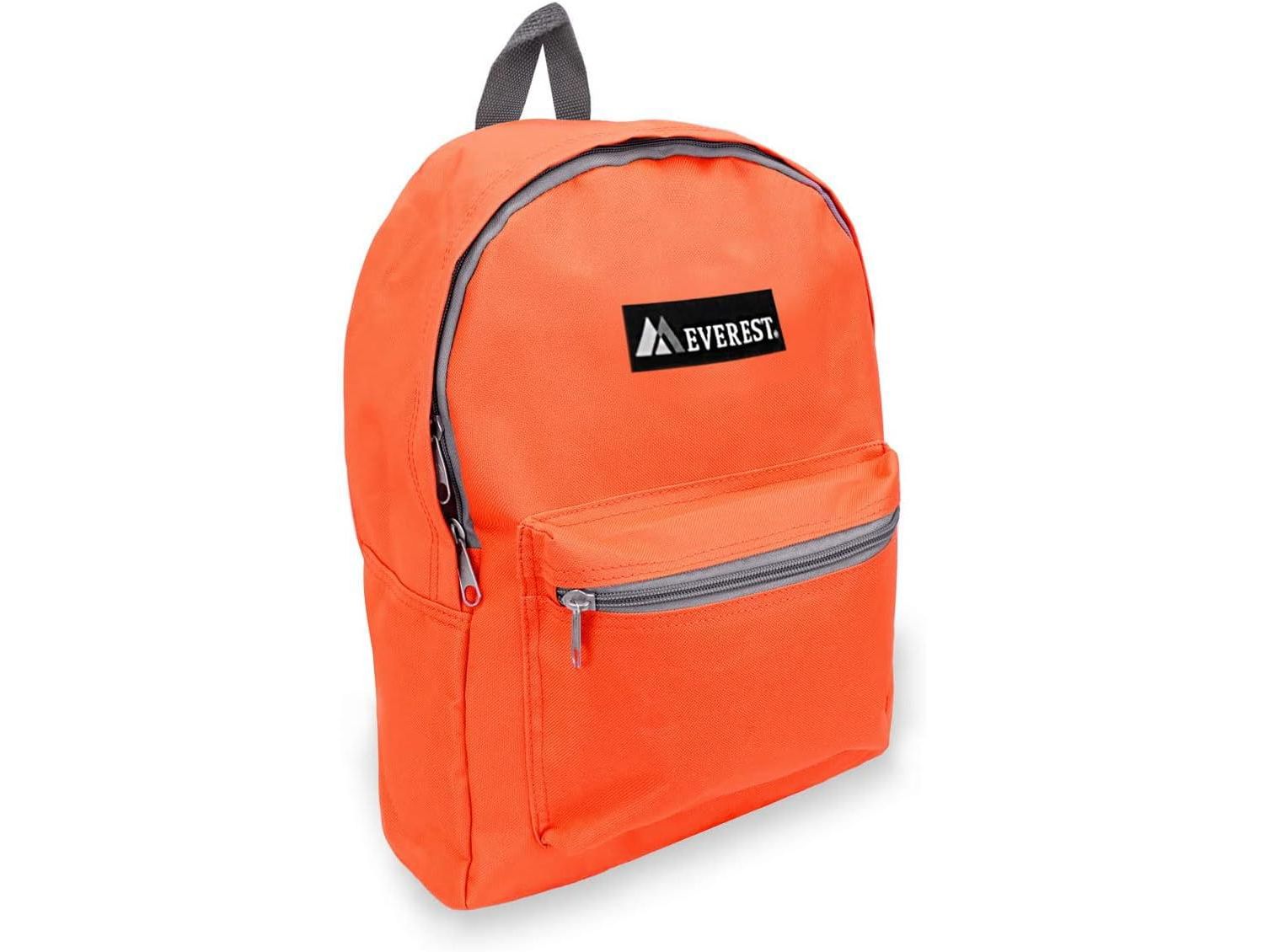 Basic Backpack, Tangerine, One Size