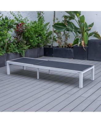 Marlin Patio Chaise Lounge Chair With White Aluminum Frame
