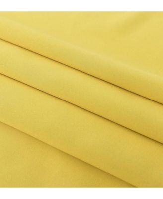 100% Hotel Thermal Blackout Yellow Grommet Top Curtain Panels - 50 in. W x 45 in. L, Yellow