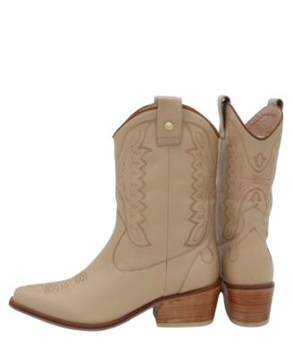 Women's Suede Leather Western Cowboy Booties