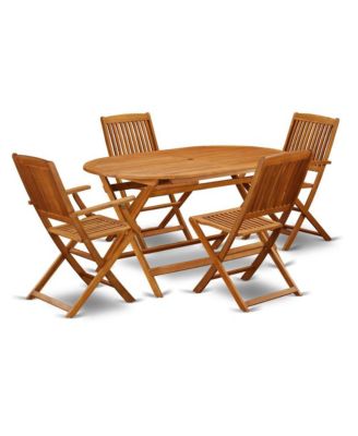 Wooden Patio Set Natural Oil