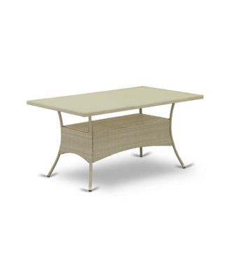 Wicker Patio Set Natural Linen