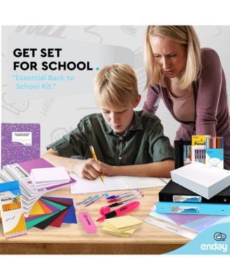 75-Piece School Supplies Kit for Kindergarten & 1st Grade – Back to School Kit for Girls & Boys – Essential Supplies for Kids