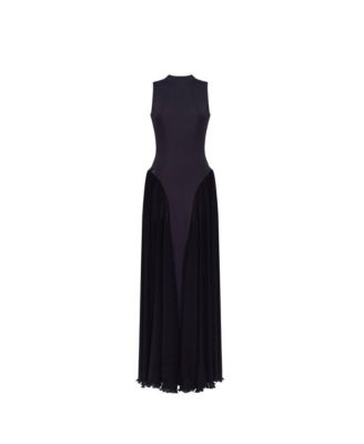Women's Elegant mock neck maxi dress