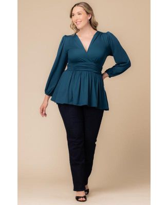 Plus Size Leah Long Sleeve Tunic Top