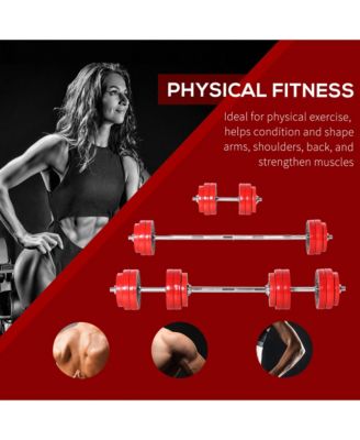 66 lb. 2-in-1 Dumbbell Barbell Set Made for Tight Grip