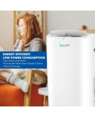 Portable Compact Home Cooling Unit with Built-in Dehumidifier and Fan Modes Window Mount Kit Air Conditioner 14000 BTU