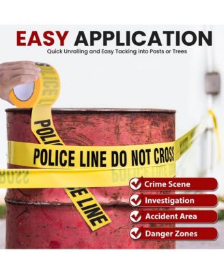 12-Piece Caution Tape Roll Set – 200m Long Tape for Roadworks, Events and General Safety Applications