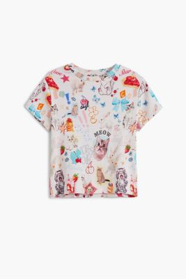 Desigual Girlss Short-sleeve cat T-shirt - Off white 25$