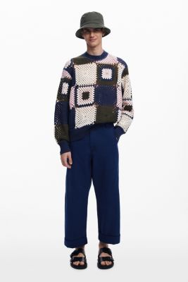 Men's Crochet patch sweatshirt