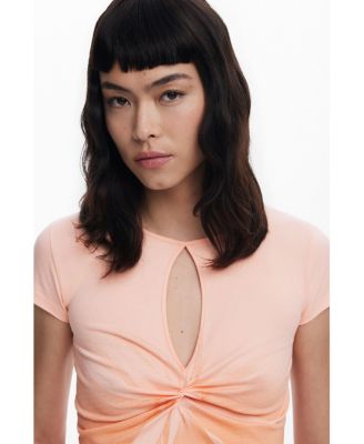 Women's Short-sleeve T-shirt with opening