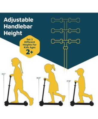 Mini 3-Wheel Kids Scooter with Multi-Color Wheel Lights – 4-Height Adjustable Handlebar, Wide Anti-Slip Deck, Child Safety Certified, Boys & Girls Ages 2+ Supports Up to 110 lbs, Orange