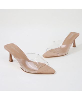 Cana Clear Vinyl Slide Heels