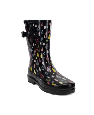 Womens Rain Drop Mid Rain Boot