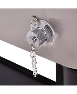 80 Quart Stainless Steel Patio Rolling Ice and Beverage Cooler