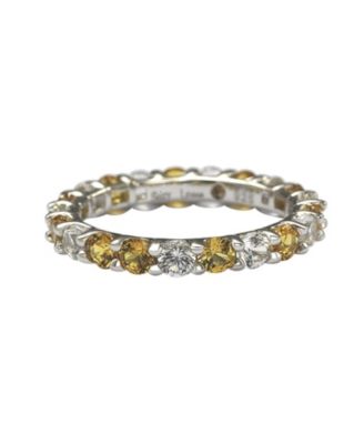 Suzy Levian Sapphire & Created White Sapphire Alternating Eternity Band Ring
