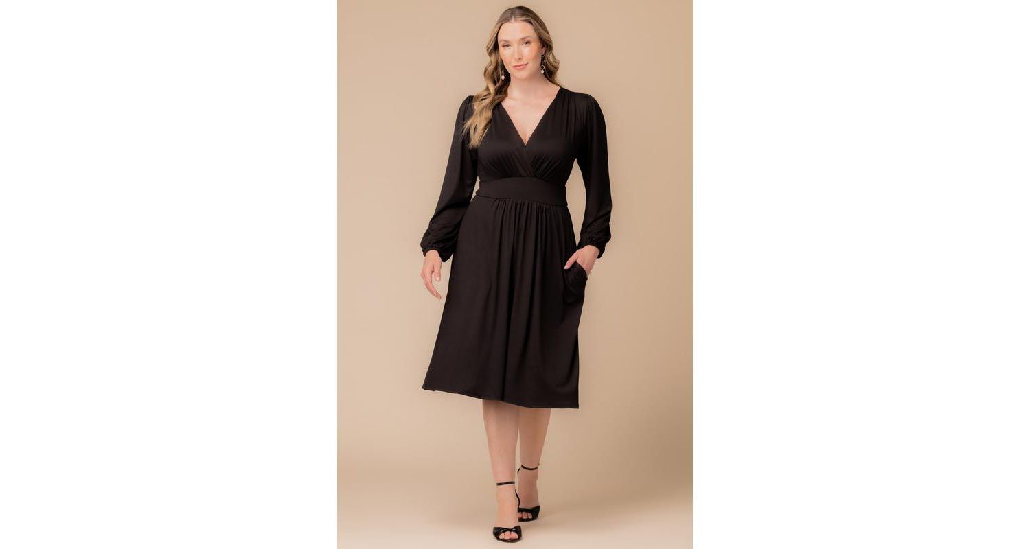 Plus Size Diana Long Sleeve Midi Dress
