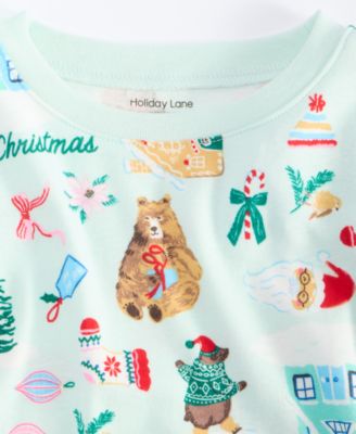 Toddler 12M-4T Winter Holiday Snug-Fit Pajama Set, Macy's Exclusive