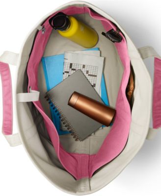 Extra Large 5 Pocket Open Top Canvas Tote Bag