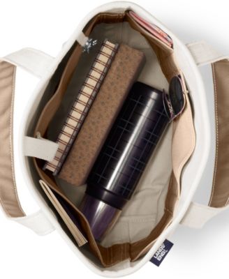 Medium 5 Pocket Open Top Canvas Tote Bag