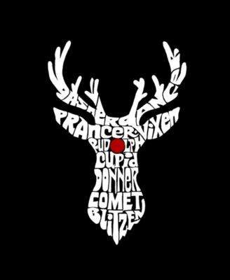 Plus Size Santa Reindeer Word Art Tank Top