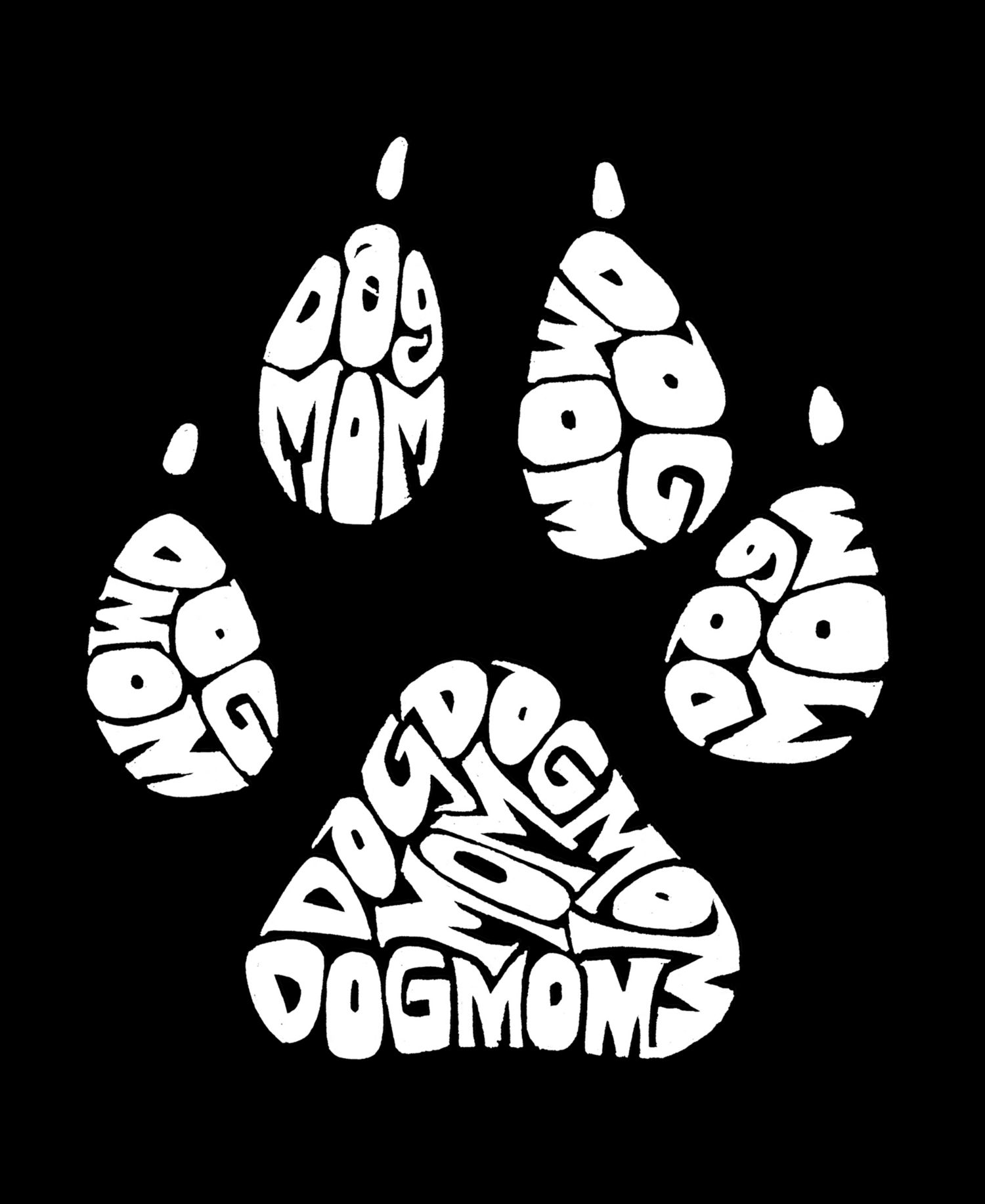 Plus Size Dog Mom Word Art Tank Top