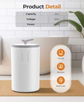 20L Electric Towel Warmer with 3 Heat Settings and Safety Timer