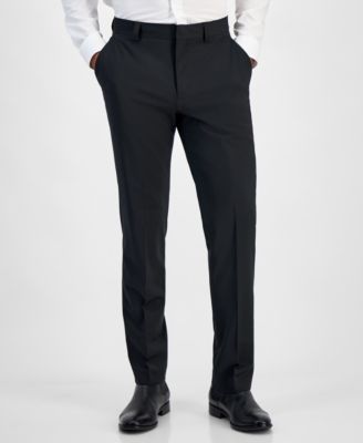 Men's Modern-Fit Solid Wool-Blend Suit Separate Pants
