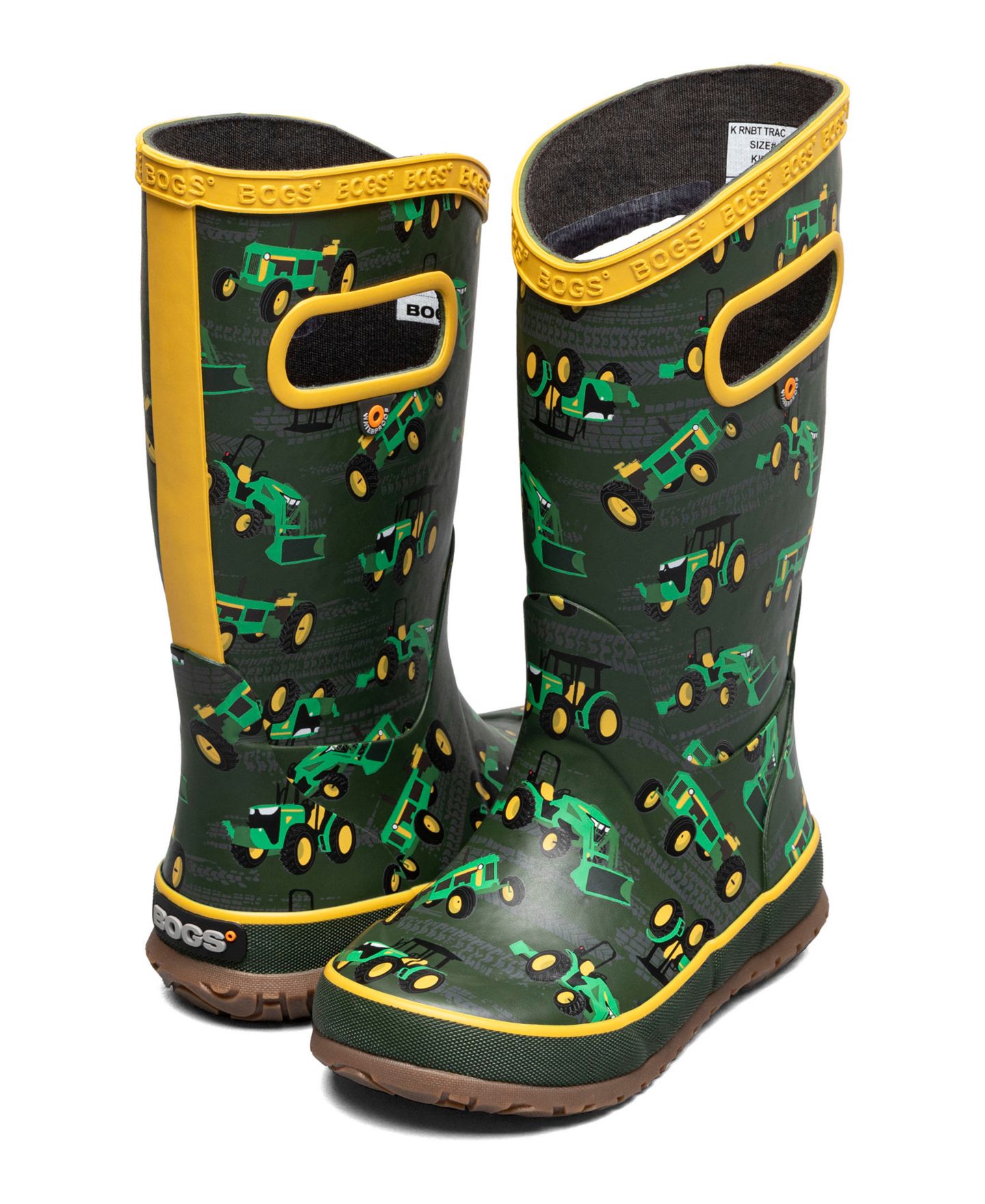 Ботинки BOGS Rainboot Tractor Boots для мальчиков, цвет: Зелёный разноцветный — фото 9