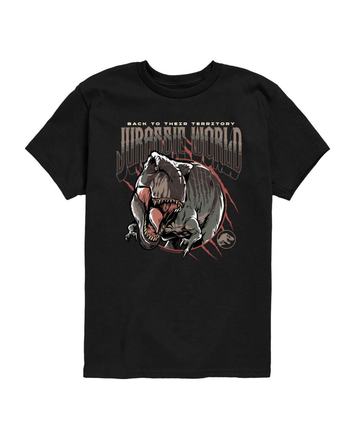 Jurassic Park Big Boys Live Action T-rex T-shirt In Black