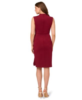 Women's Ruffle Scuba Sheath Dress