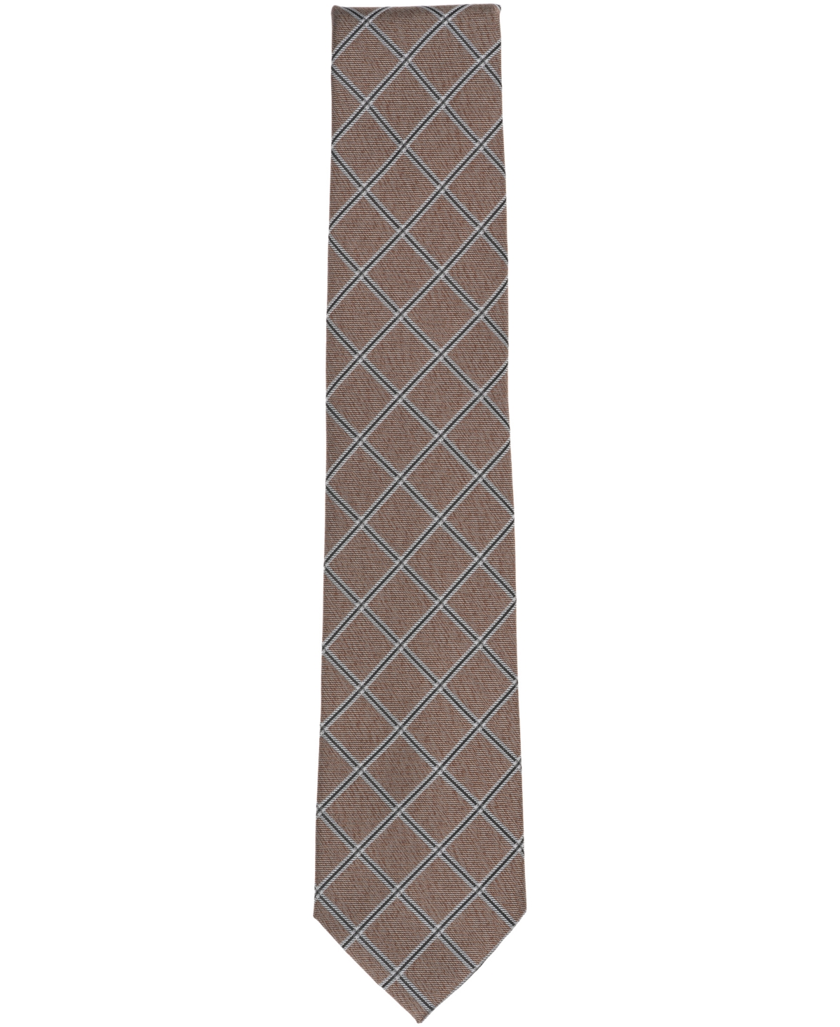 Michael Kors Men's Yarrow Grid Classic Tie In Brown