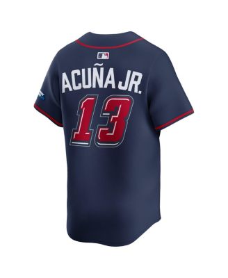 Men's Ronald Acuna Jr. Navy Atlanta Braves 2025 MLB Speedway Classic Alternate Limited Player Jersey