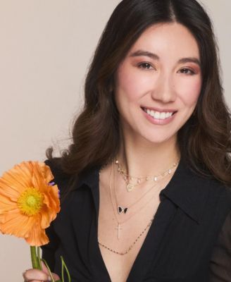 Mini Butterfly Necklace with Black Onyx in 14k Gold Plated Sterling Silver