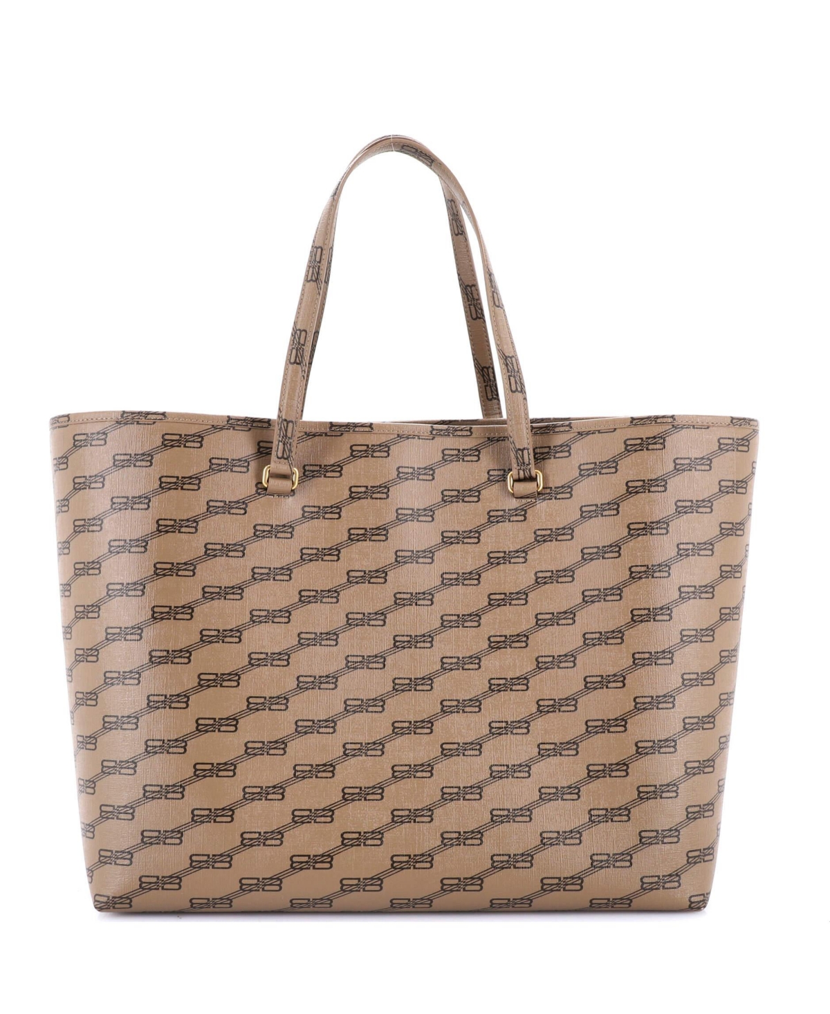 Pre-Owned Balenciaga Large Signature East-West Shopper Tote Bb Monogram Coated Canvas
