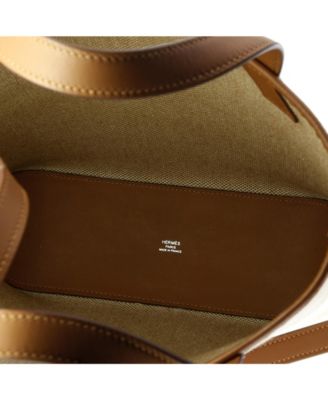 Pre-Owned Hermes 27 Cabas H en Biais Tote Canvas with Leather