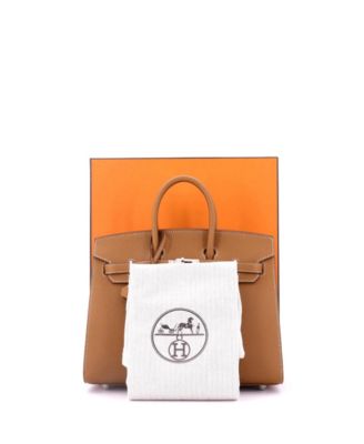 Pre-Owned Hermes Birkin 25 Handbag Brown Epsom with Palladium Hardware