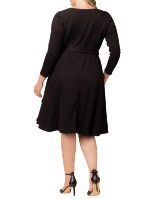 Women's Plus Size London Sweater Knit Wrap Dress