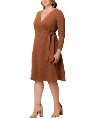 Women's Plus Size London Sweater Knit Wrap Dress